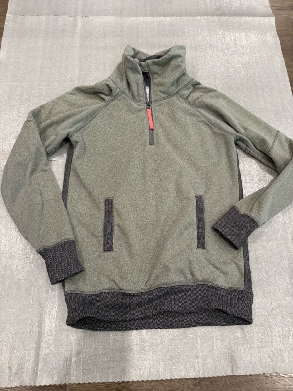Ivivva Gray Fleece-Lined Zip Jacket